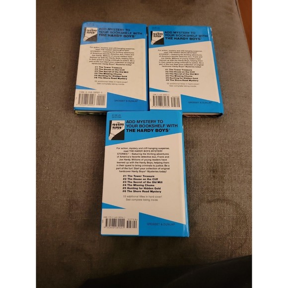Lot of 3 Hardy Boys flashlight edition books # 2 3 4 Cliff Old Mill Chums Vtg - Picture 2 of 11